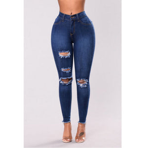 Ripped Denim Pants - Women's Shredded Jeans