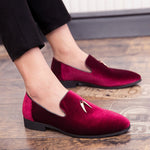 Load image into Gallery viewer, Unique Tasseled Velvet Suede Men&#39;s Shoe
