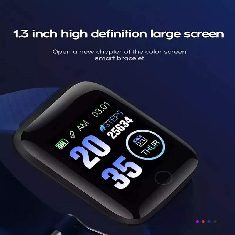 Silicone Strap Smart Watch with Smart Fitness Tracker