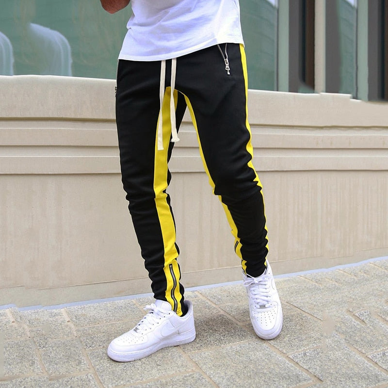 Men's Casual Joggers with Ankle Zipper