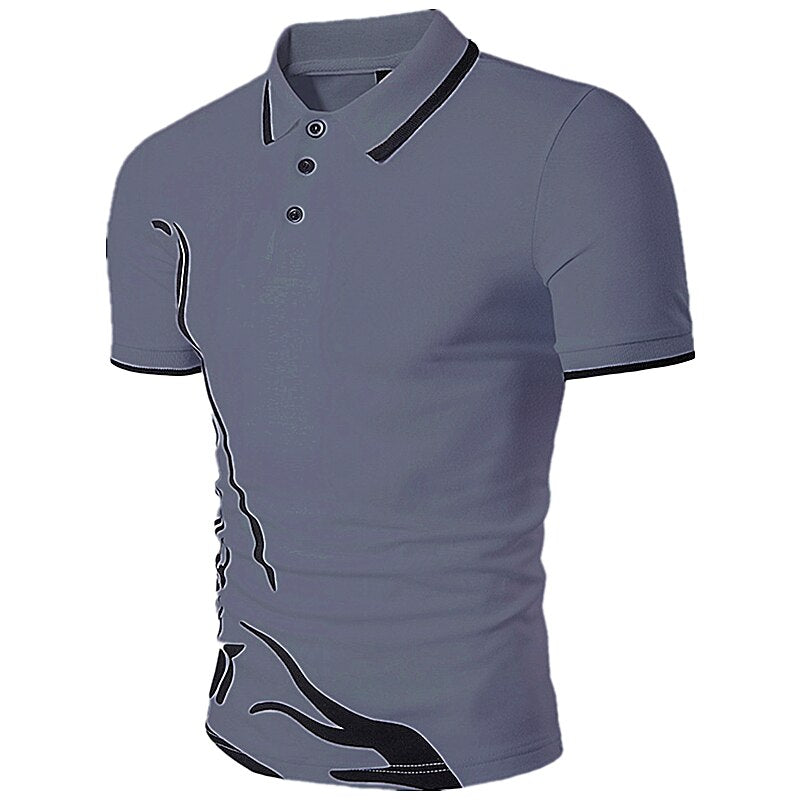 Summer Fashion Polo Shirts - Men's High Quality Short Sleeve T-Shirt