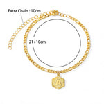 Load image into Gallery viewer, A-Z Name Initial Letter Anklet For Women Gold Plated Stainless Steel Anklet
