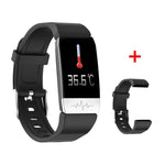 Load image into Gallery viewer, T1 Smart Watch FitBand Temperature Measure ECG Heart Rate Blood Pressure Monitor Weather Forecast Drinking
