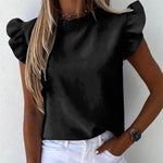 Load image into Gallery viewer, Elegant Ruffle Blouse - Women&#39;s Shirt
