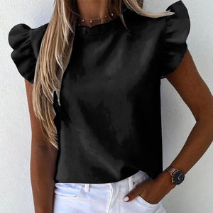 Elegant Ruffle Blouse - Women's Shirt