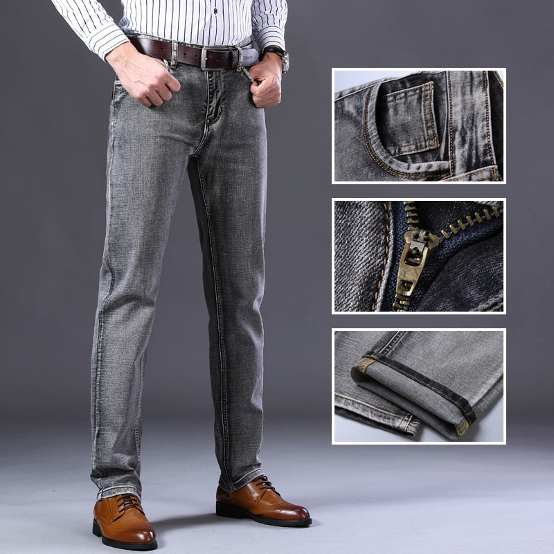 Men's Stretch Regular Fit Business Casual Jeans