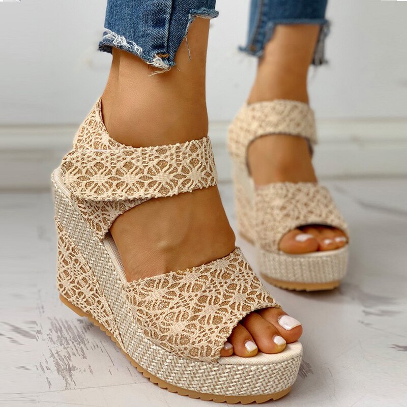 Hot Lace Leisure Women Wedges