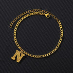 Load image into Gallery viewer, Gold Plated Initial Letter (A-Z) Anklets For Women
