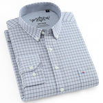 Load image into Gallery viewer, Men&#39;s Plaid Checked Oxford Regular Fit Shirt with Single Patch Pocket
