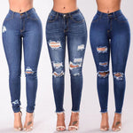 Load image into Gallery viewer, Ripped Denim Pants - Women&#39;s Shredded Jeans
