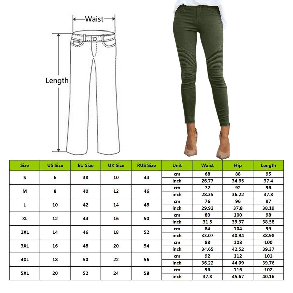 High Waist Slim Fit Pants for Women