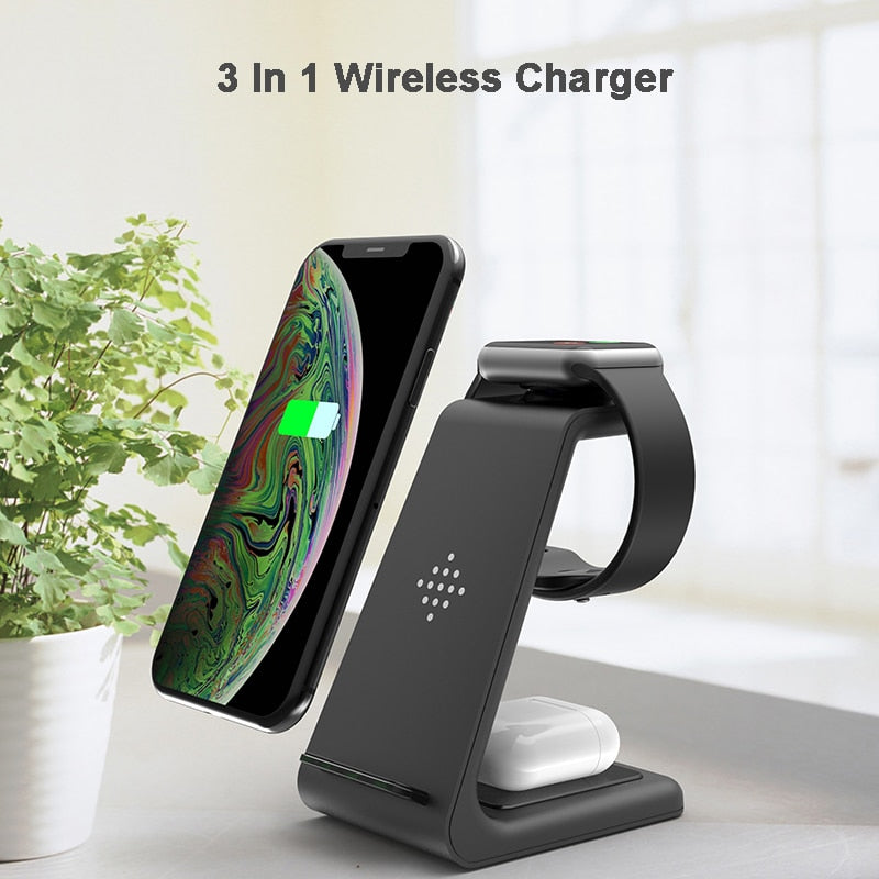 3 In 1 Wireless Charger For Iphones, Apple Watches & Airpods - Combo Charger