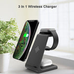 Load image into Gallery viewer, 3 In 1 Wireless Charger For Iphones, Apple Watches &amp; Airpods - Combo Charger
