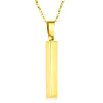 Load image into Gallery viewer, Personalisable Unisex Square Bar Custom Necklace - 3 Colors &amp; Multi-sided Imprints
