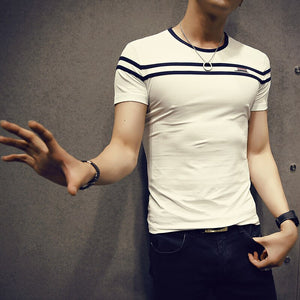 Casual Short Sleeve T-shirt - Men's Slim Fit Tees