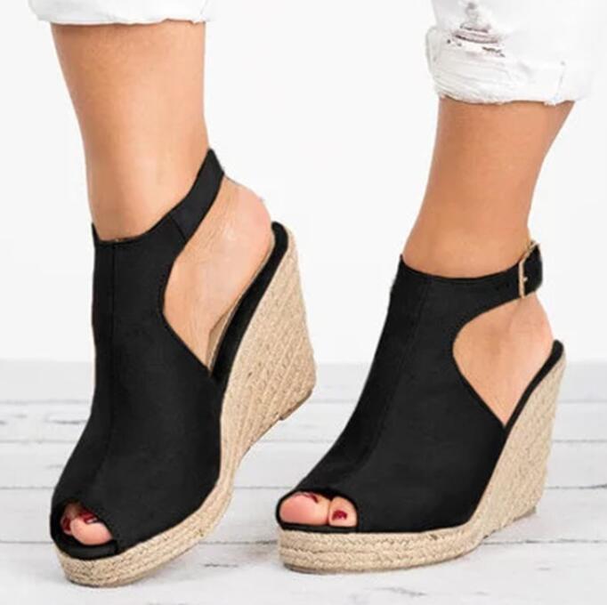 Classy Solid Color Women's Wedge