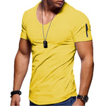 Load image into Gallery viewer, V-neck Fitness T-shirt - Men&#39;s Short Sleeve T-shirt
