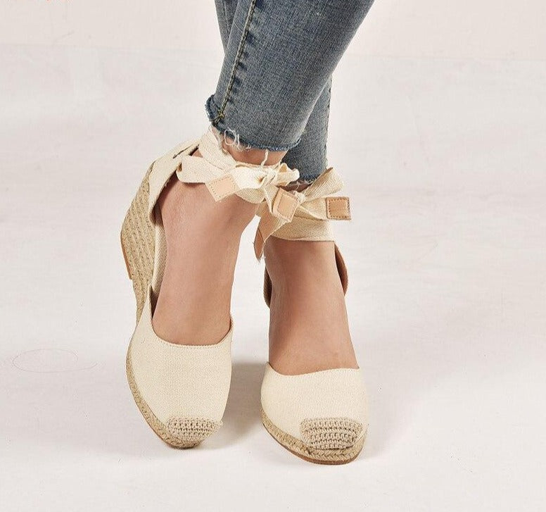 Elegant Ankle Strap Women's Wedges