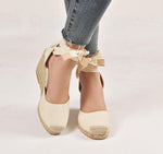 Load image into Gallery viewer, Elegant Ankle Strap Women&#39;s Wedges
